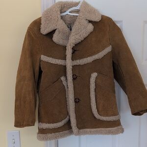 Vintage Penny Lane Coat - Leather And Shearling - Youth Size 10